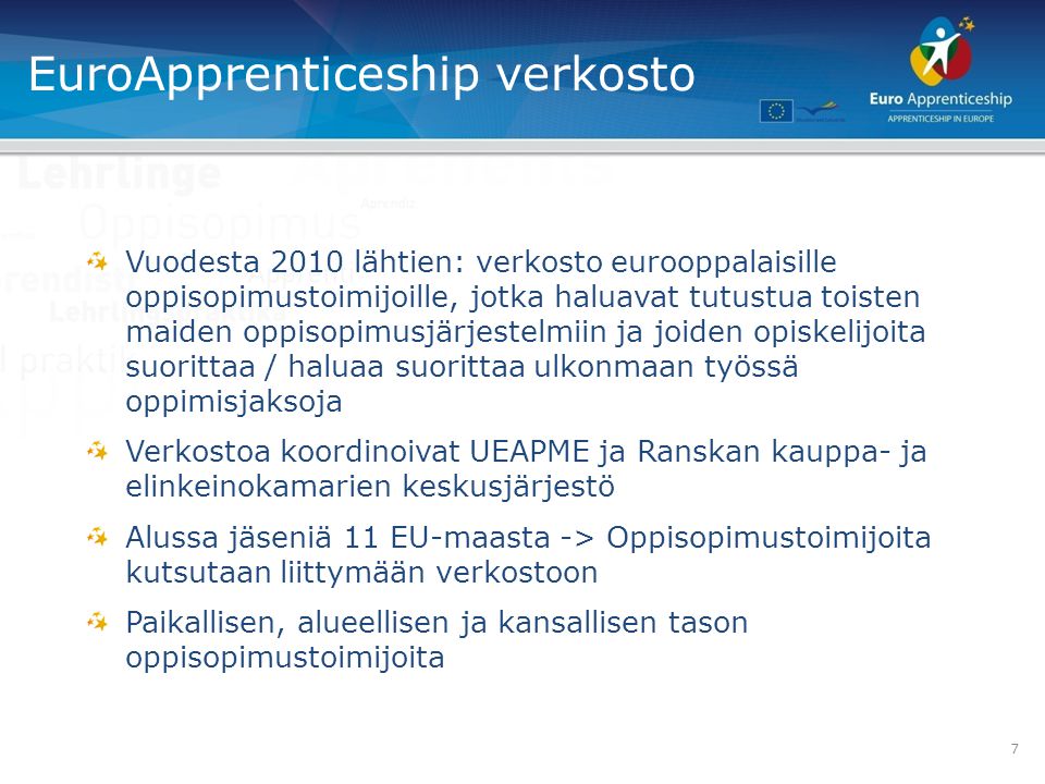EuroApprenticeship verkosto