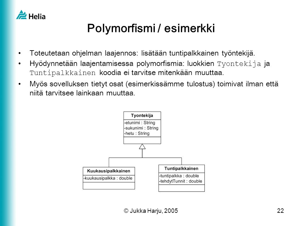 Polymorfismi / esimerkki