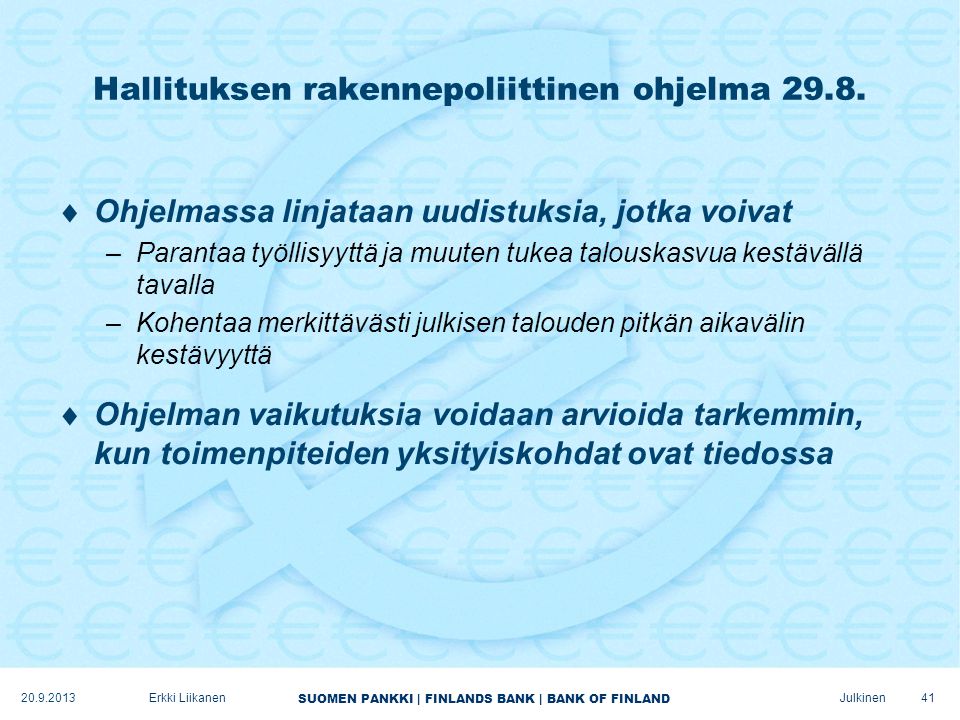Hallituksen rakennepoliittinen ohjelma 29.8.