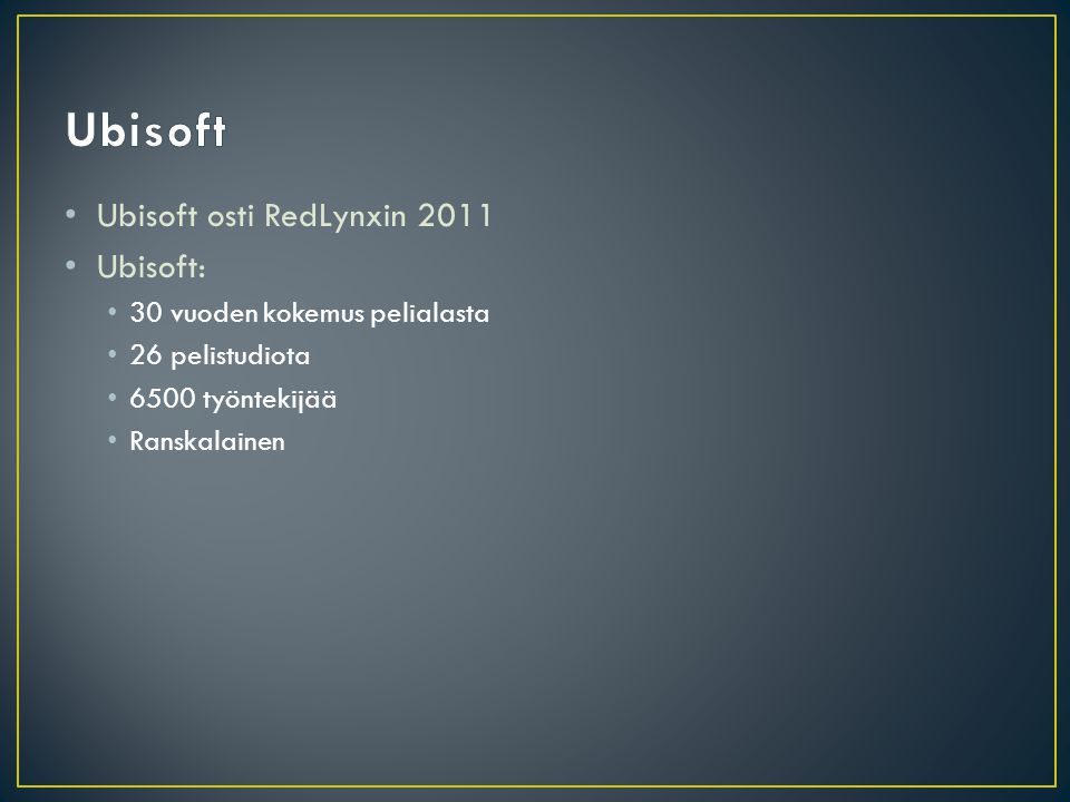 Ubisoft Ubisoft osti RedLynxin 2011 Ubisoft: