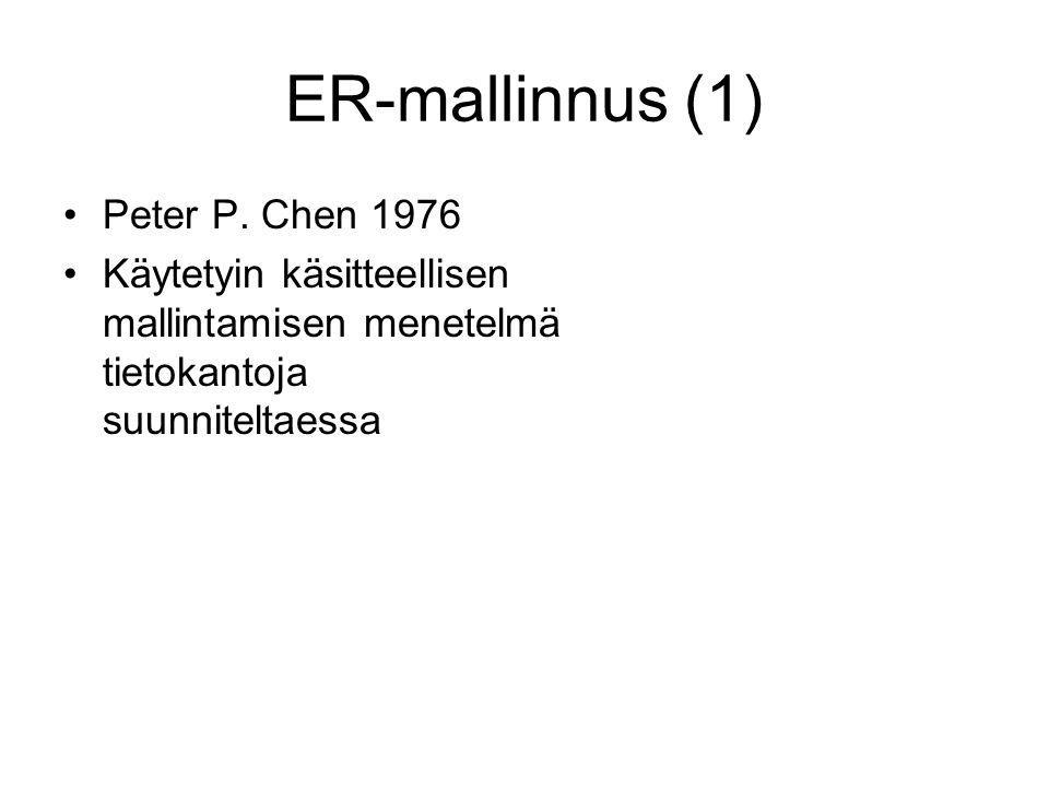 ER-mallinnus (1) Peter P. Chen 1976