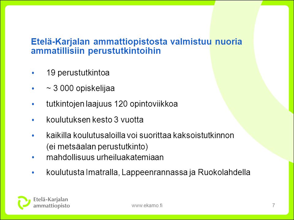 Etelä-Karjalan ammattiopistosta valmistuu nuoria ammatillisiin perustutkintoihin