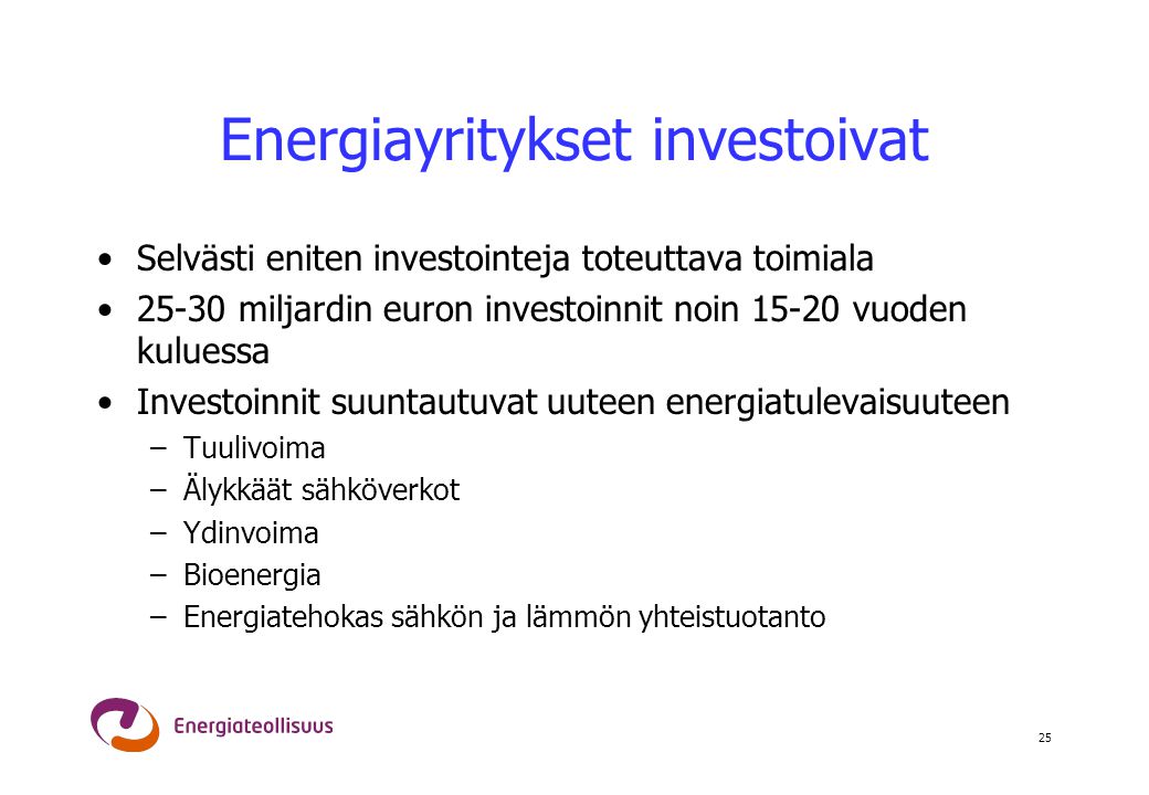 Energiayritykset investoivat