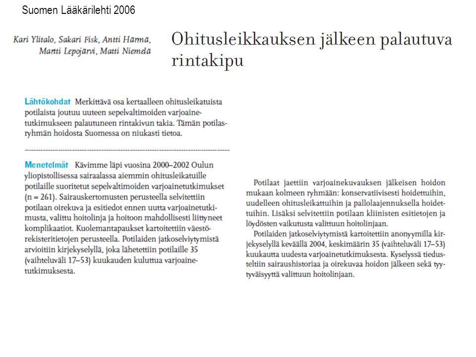 Suomen Lääkärilehti 2006
