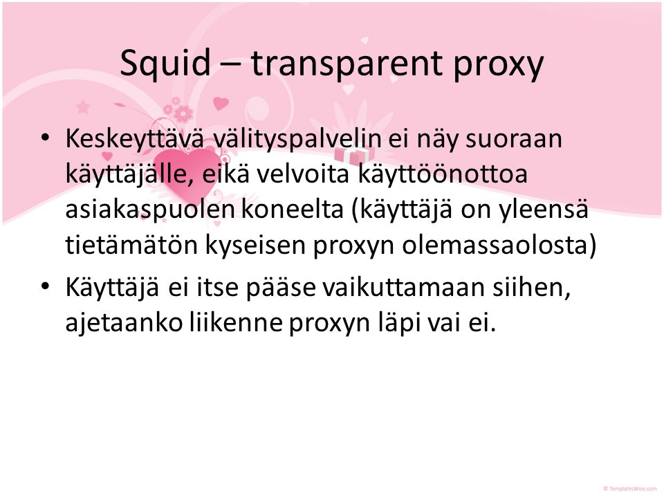 Squid – transparent proxy