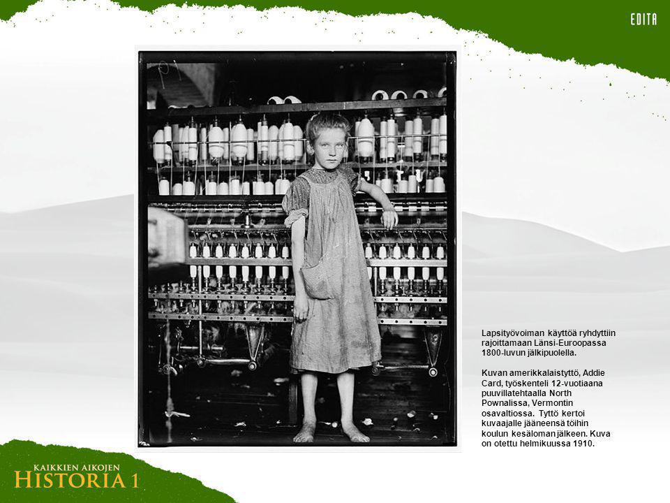 Lapsityövoiman käyttöä ryhdyttiin rajoittamaan Länsi-Euroopassa 1800-luvun jälkipuolella.