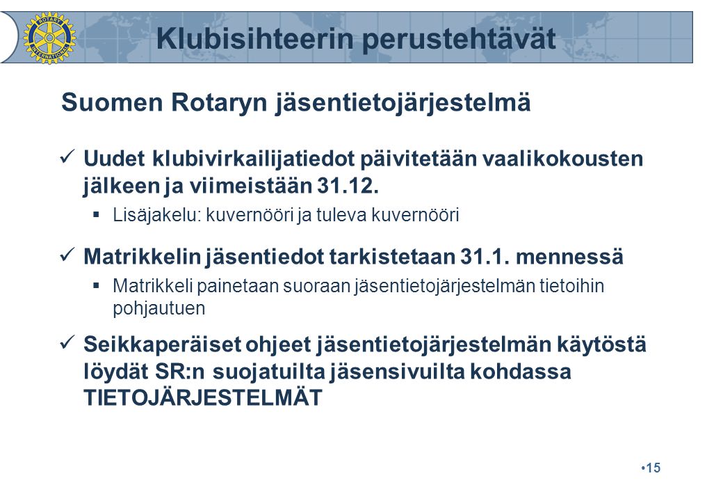 Suomen Rotaryn jäsentietojärjestelmä