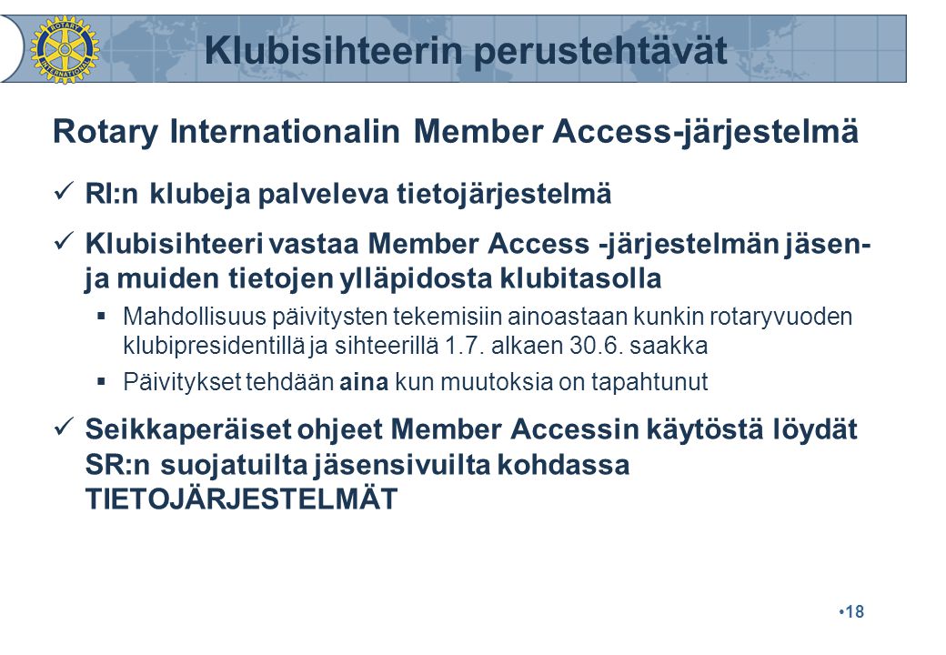 Rotary Internationalin Member Access-järjestelmä