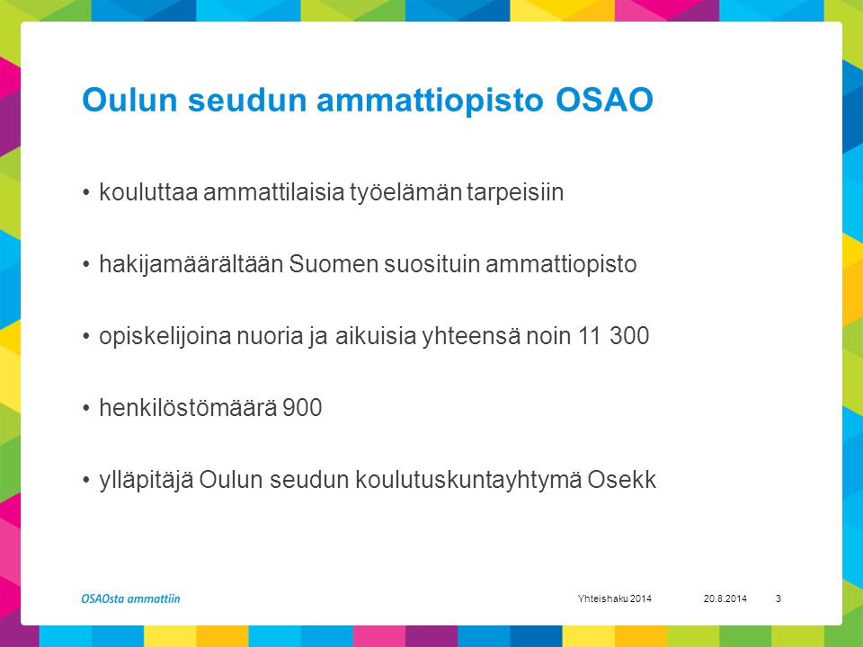 Oulun seudun ammattiopisto OSAO