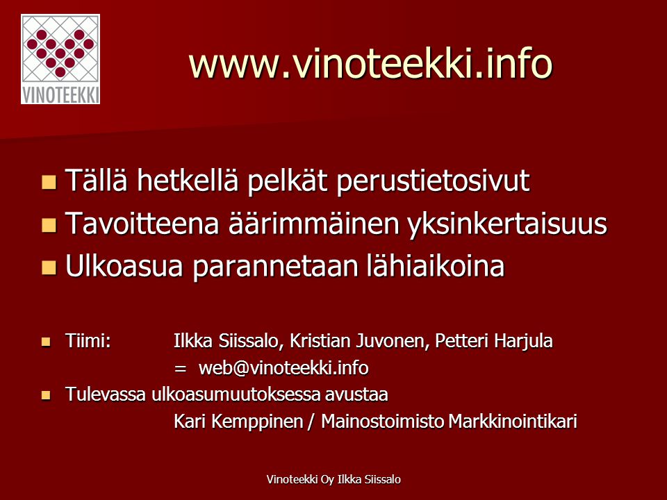 Vinoteekki Oy Ilkka Siissalo