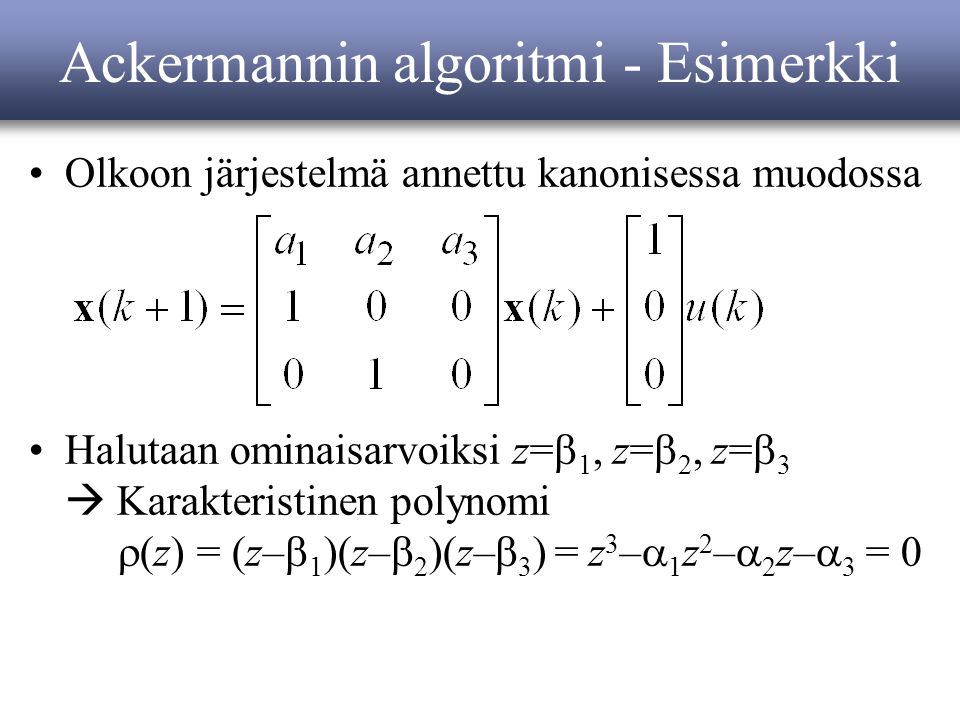 Ackermannin algoritmi - Esimerkki