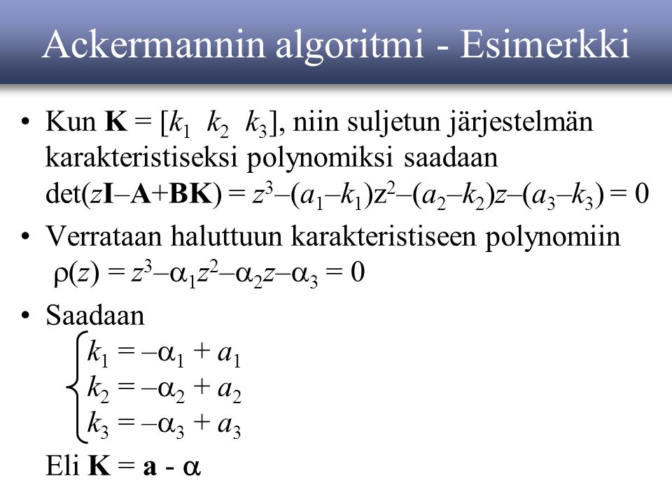 Ackermannin algoritmi - Esimerkki