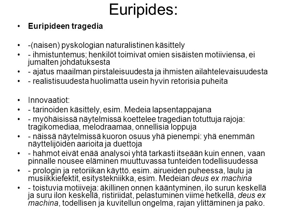 Euripides: Euripideen tragedia