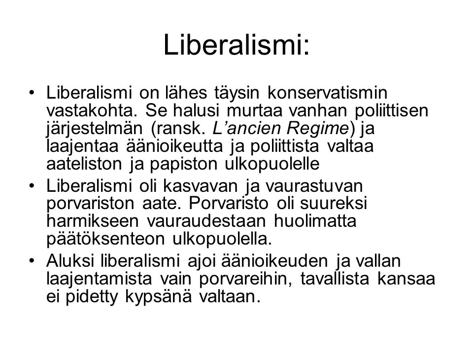 Liberalismi: