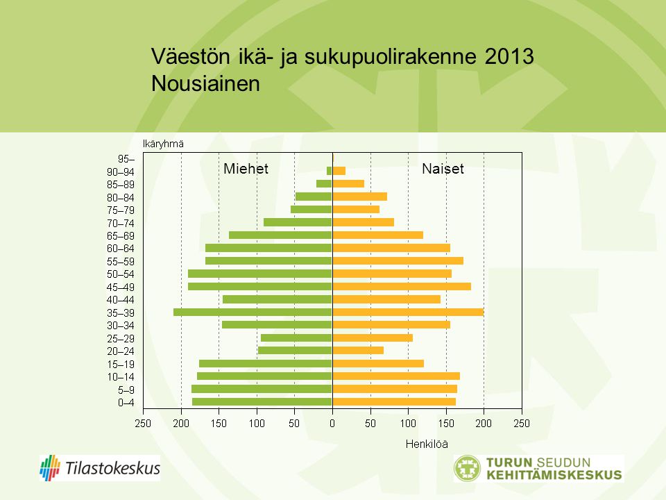 Väestön ikä- ja sukupuolirakenne 2013 Nousiainen