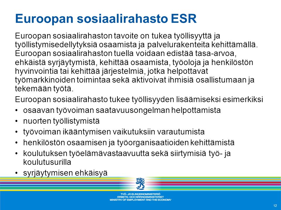 Euroopan sosiaalirahasto ESR
