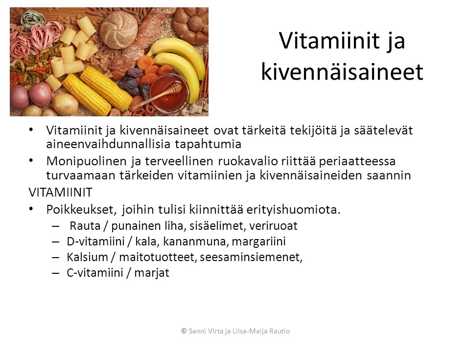 Vitamiinit ja kivennäisaineet