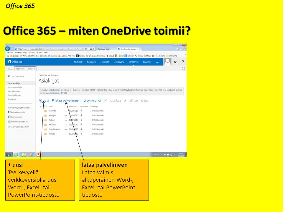 Office 365 – miten OneDrive toimii