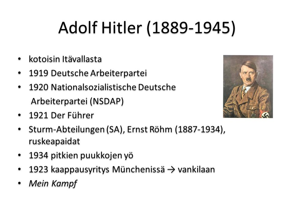 Adolf Hitler ( ) kotoisin Itävallasta