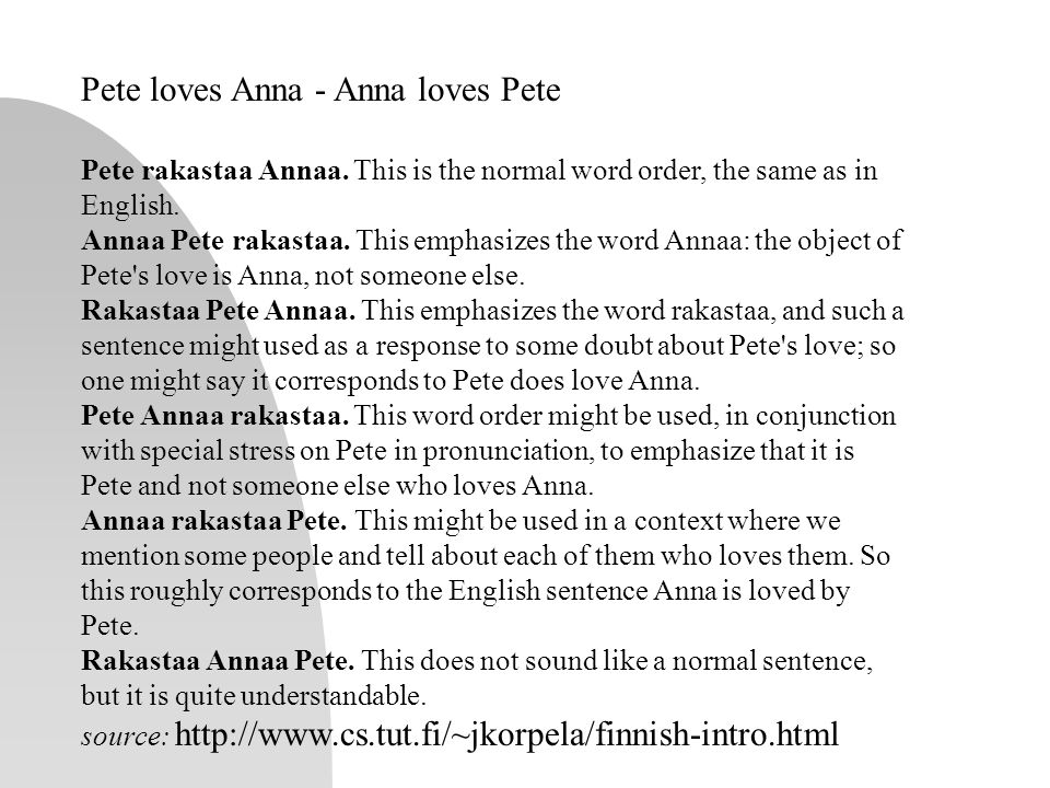 Pete loves Anna - Anna loves Pete