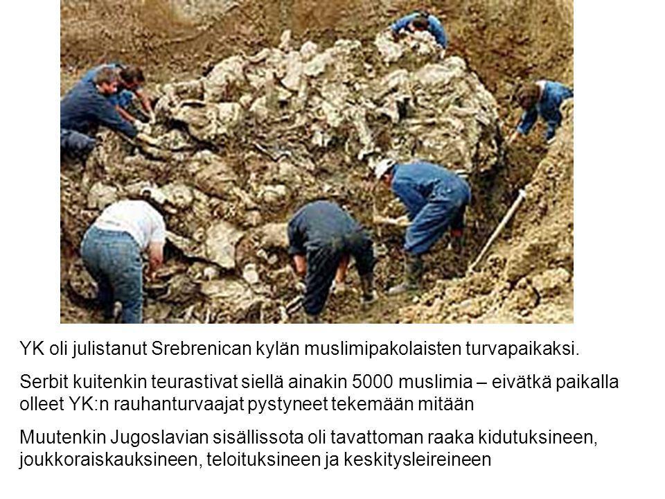 YK oli julistanut Srebrenican kylän muslimipakolaisten turvapaikaksi.