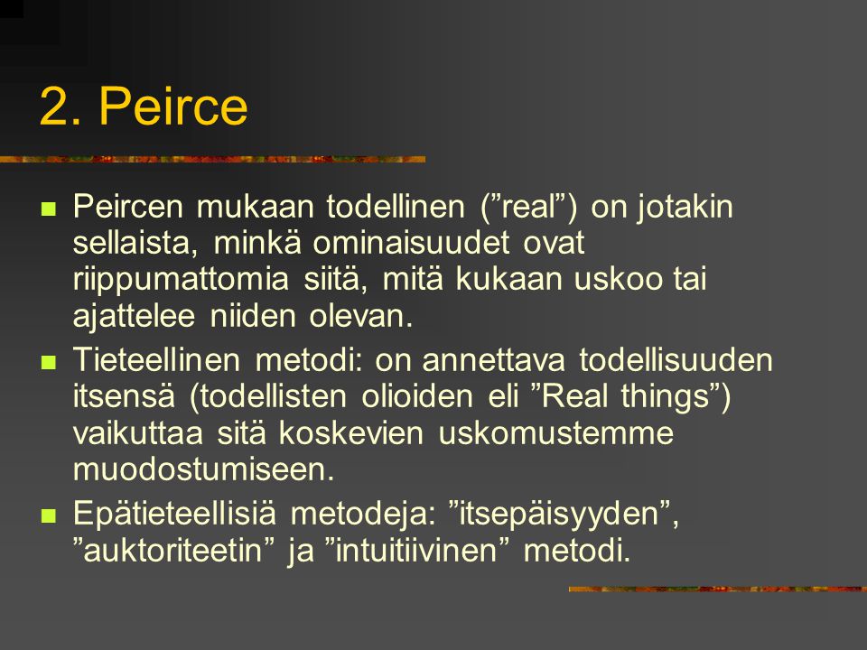 2. Peirce