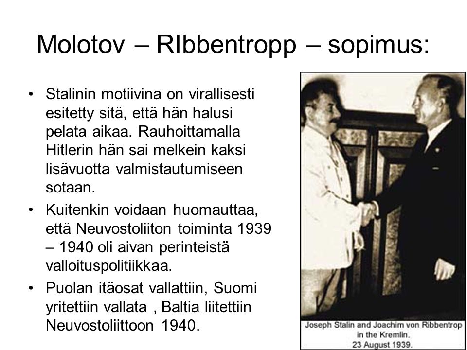 Molotov – RIbbentropp – sopimus: