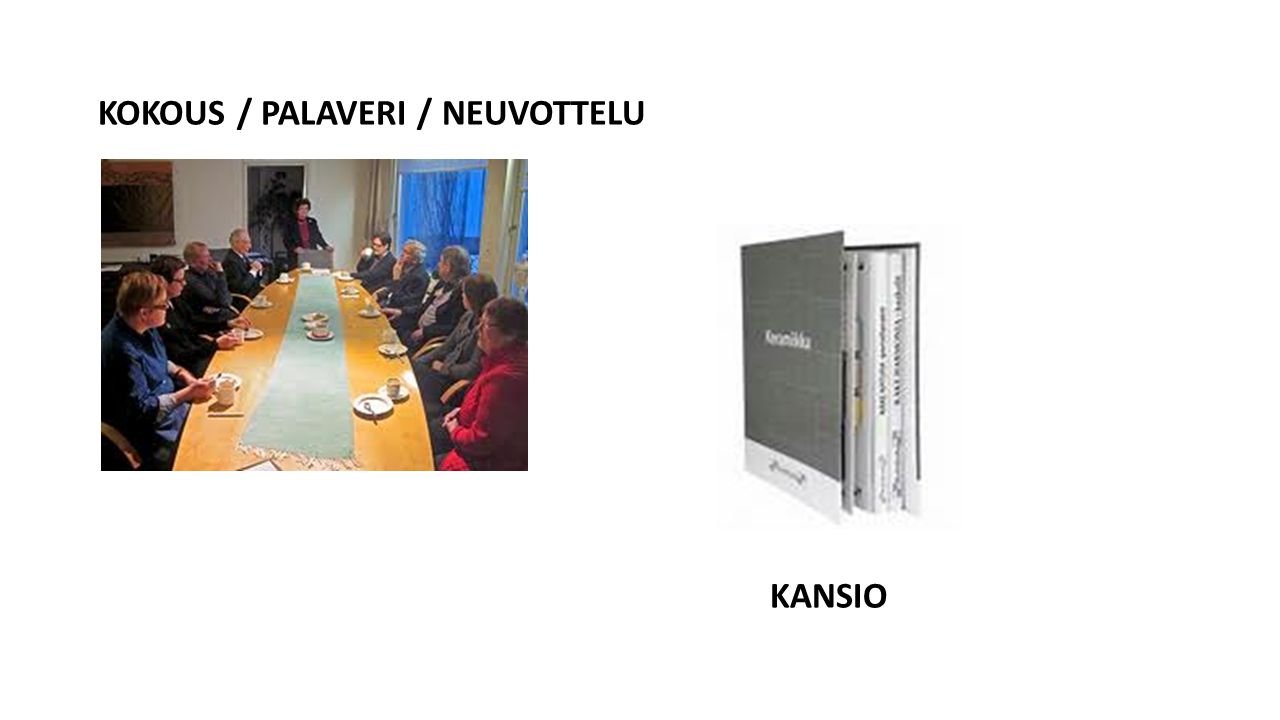 KOKOUS / PALAVERI / NEUVOTTELU KANSIO