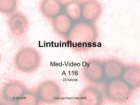 Lintuinfluenssa Med-Video Oy A kalvoa