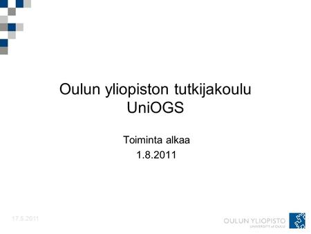 Oulun yliopiston tutkijakoulu UniOGS