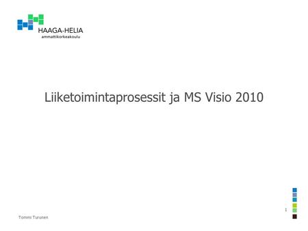 Liiketoimintaprosessit ja MS Visio 2010