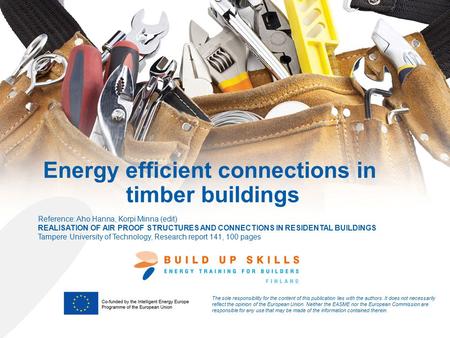 Energy efficient connections in timber buildings