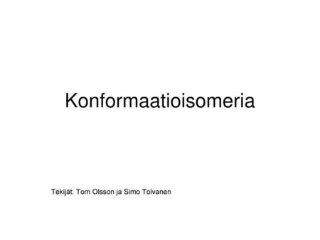 Konformaatioisomeria