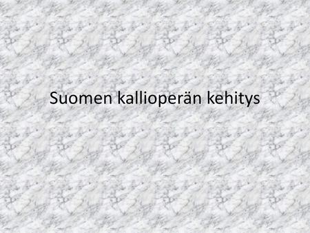 Suomen kallioperän kehitys