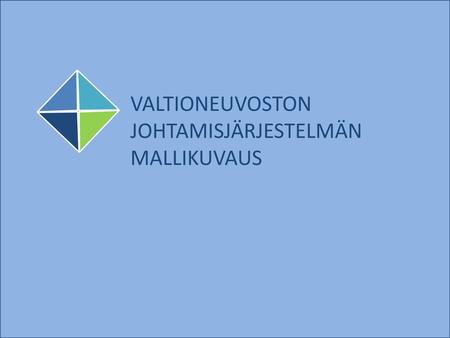 VALTIONEUVOSTON JOHTAMISJÄRJESTELMÄN MALLIKUVAUS