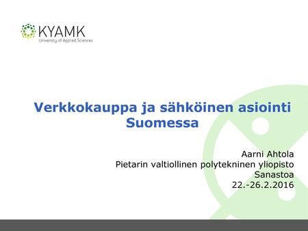 Verkkokauppa ja sähköinen asiointi Suomessa
