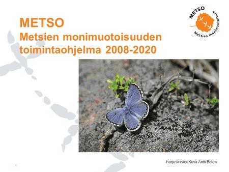 METSO Metsien monimuotoisuuden toimintaohjelma