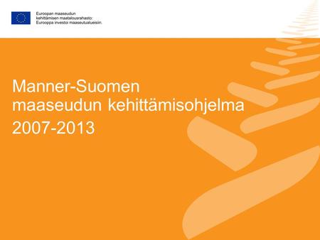 Manner-Suomen maaseudun kehittämisohjelma