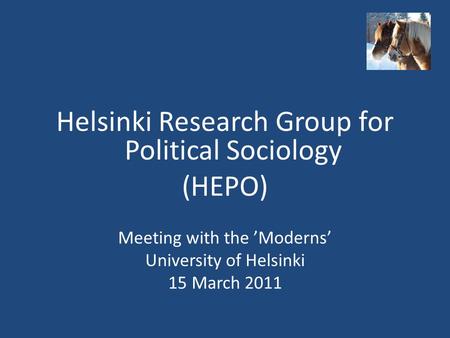 Helsinki Research Group for Political Sociology (HEPO)