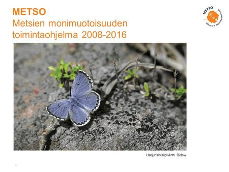 METSO Metsien monimuotoisuuden toimintaohjelma