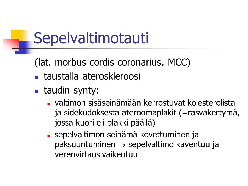 Sepelvaltimotauti (lat. morbus cordis coronarius, MCC)