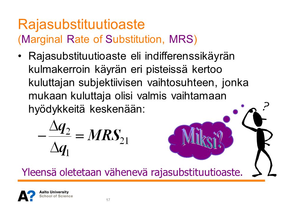 Rajasubstituutioaste (Marginal Rate of Substitution, MRS)