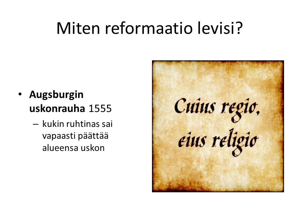 Miten reformaatio levisi