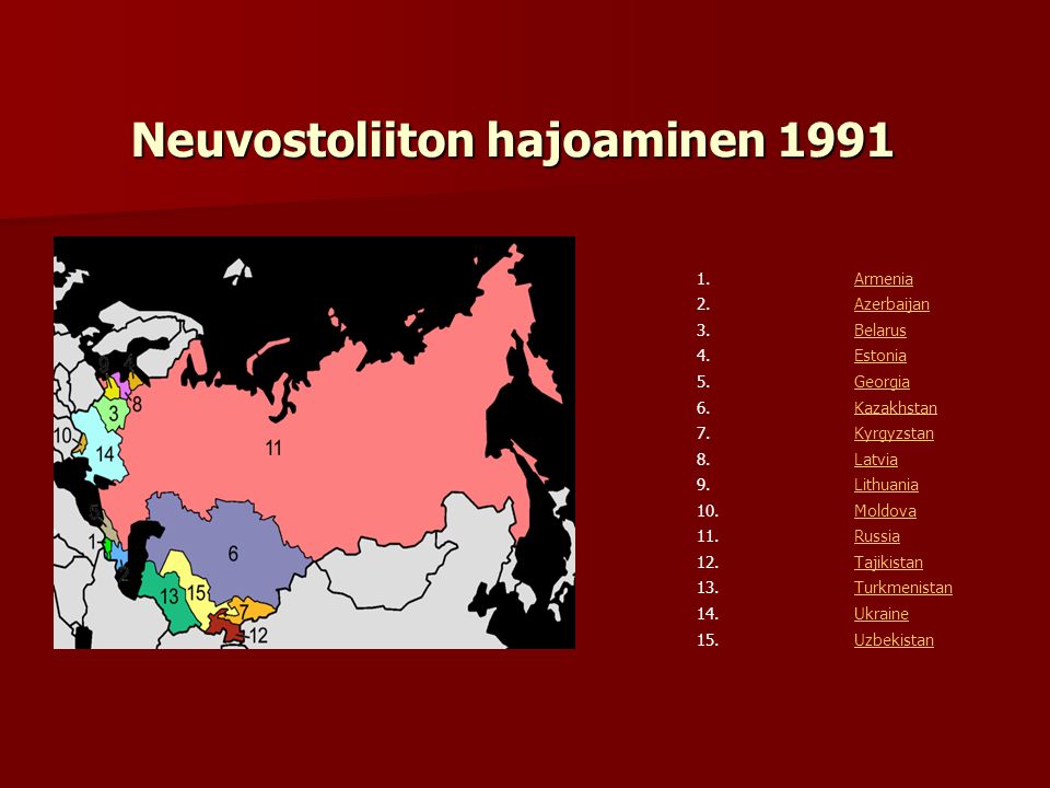 Neuvostoliiton hajoaminen 1991