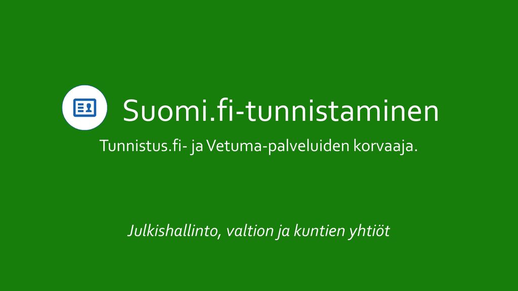 Suomi.fi-tunnistaminen