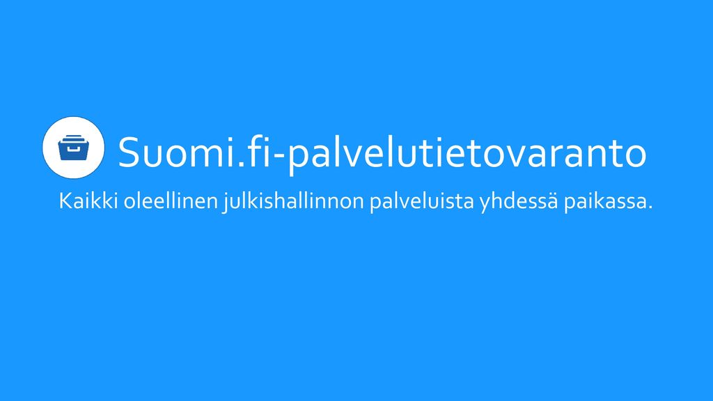 Suomi.fi-palvelutietovaranto