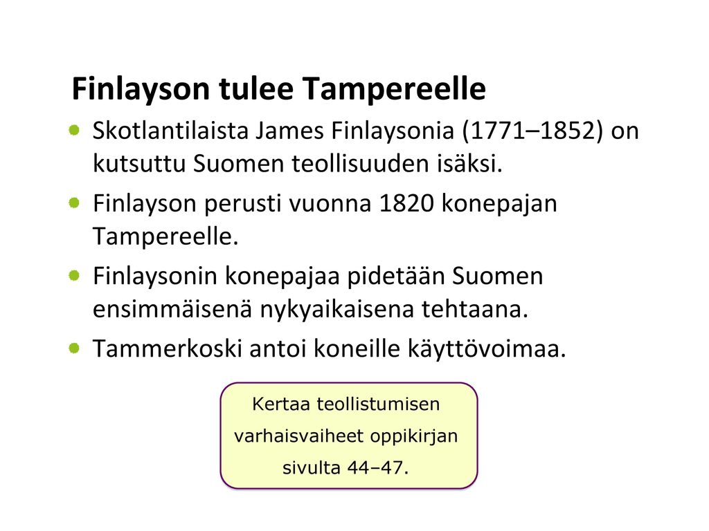 Finlayson tulee Tampereelle