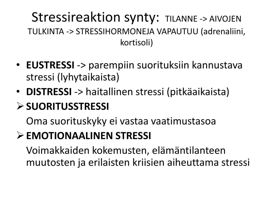 Stressireaktion synty: