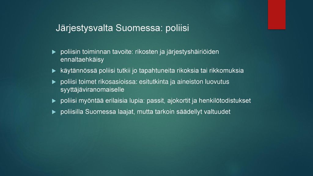 Järjestysvalta Suomessa: poliisi