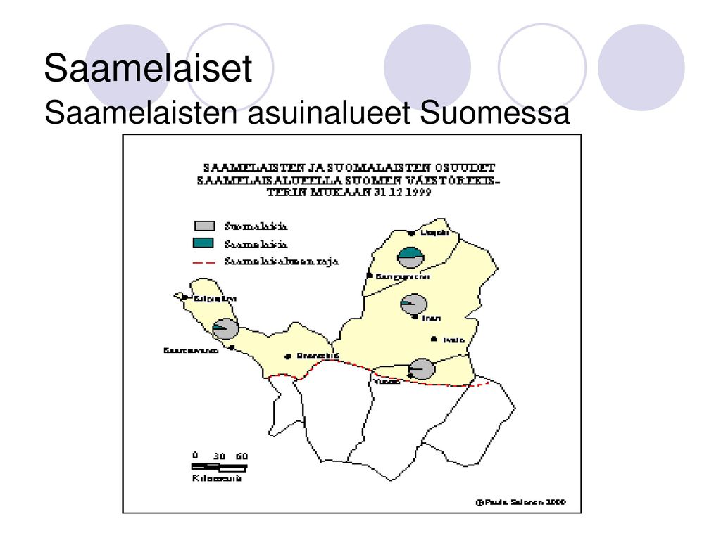 Saamelaiset Saamelaisten asuinalueet Suomessa